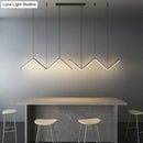 DecorBites™ W-Shaped LED Pendant Light Fixture: Stylish Artistic Metal Island Light for Dining Room