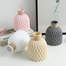 Modern white & gray water ripple plastic vase living room decor