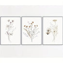 DecorBites™ Watercolor Flower Posters Set: Botanical Canvas Art