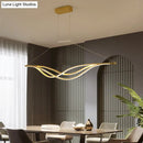 DecorBites™ Wave-shaped Metal LED Island Light Fixture: Minimalist Hanging Lamp for Dining Room