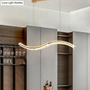DecorBites™ Wavy K9 Crystal LED Pendant Lighting for Dining Room - Simplicity Island Ceiling Light