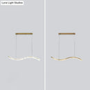 DecorBites™ Wavy K9 Crystal LED Pendant Lighting for Dining Room - Simplicity Island Ceiling Light