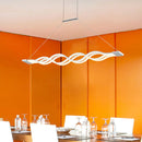 DecorBites™ Wavy Line Minimalist Acrylic LED Island Pendant Light with Warm/White Glow