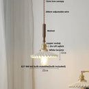 DecorBites™ White Ceramic LED Pendant Light with Walnut Wood Accent - Modern Nordic Design