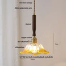 DecorBites™ White Ceramic LED Pendant Light with Walnut Wood Accent - Modern Nordic Design