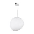 DecorBites™ White Glass Oval Ceiling Pendant Light - 6"/9"/12.5" Wide - Simple Style - 1 Light Hanging Lamp Kit