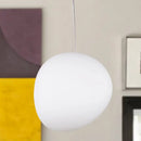DecorBites™ White Glass Oval Ceiling Pendant Light - 6"/9"/12.5" Wide - Simple Style - 1 Light Hanging Lamp Kit
