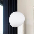 DecorBites™ White Glass Oval Ceiling Pendant Light - 6"/9"/12.5" Wide - Simple Style - 1 Light Hanging Lamp Kit