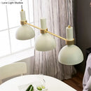 DecorBites™ White Metal Island Pendant Light with Modern 3 Downlights