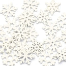 White Wooden Snowflake Vase