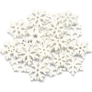 White Wooden Snowflake Vase