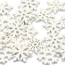 White Wooden Snowflake Vase