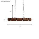 DecorBites™ Wood Beam Down Light Kitchen Island Lighting - Lodge Style with 4 Lights and Chain - Black Finish
