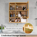 DecorBites™ Wood Medicine Cabinet with Mirror and Storage