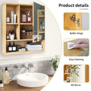DecorBites™ Wood Medicine Cabinet with Mirror and Storage