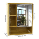 DecorBites™ Wood Medicine Cabinet with Mirror and Storage