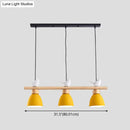 DecorBites™ Wood & Metal Macaron Bowl Pendant Light with 3 Lights for Island, Electric Socket