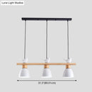 DecorBites™ Wood & Metal Macaron Bowl Pendant Light with 3 Lights for Island, Electric Socket