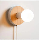 DecorBites™ Wood Plug-In Wall Sconce by BO-HA