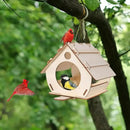 Natural light wood diy bird feeders garden outdoor aviary