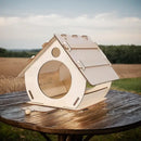 Natural light wood diy bird feeders garden outdoor aviary