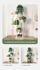 DecorBites™ Wooden Flower Plant Stand Shelf - 4/5/6 Tier