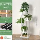 DecorBites™ Wooden Flower Plant Stand Shelf - 4/5/6 Tier