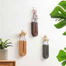DecorBites™ Wooden Flower Vase Wall Mount Holder