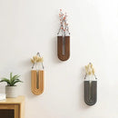 DecorBites™ Wooden Flower Vase Wall Mount Holder