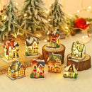 DecorBites™ Wooden LED Light House Christmas Decorations
