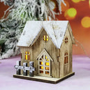 DecorBites™ Wooden LED Light House Christmas Decorations