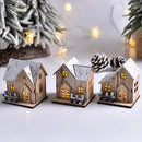 DecorBites™ Wooden LED Light House Christmas Decorations
