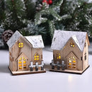 DecorBites™ Wooden LED Light House Christmas Decorations