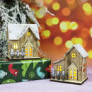 DecorBites™ Wooden LED Light House Christmas Decorations