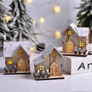 DecorBites™ Wooden LED Light House Christmas Decorations