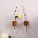 Modern dark wood magnetic test tube vase living room wall decor