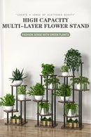 DecorBites™ Wooden Plant Stand Shelf Tiered Flower Pot Display