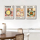 DecorBites™ World Cuisine Canvas Print for Home Decor