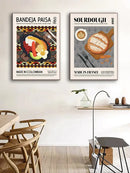 DecorBites™ World Cuisine Canvas Print for Home Decor