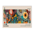 Yayoi kusama flower abstract canvas print living room wall art