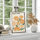 Minimalist yayoi kusama floral canvas wall art living room set