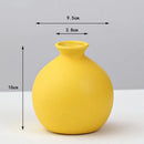 DecorBites™ Yellow Porcelain Flower Vase for Home Decor