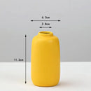 DecorBites™ Yellow Porcelain Flower Vase for Home Decor