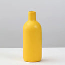 DecorBites™ Yellow Porcelain Flower Vase for Home Decor