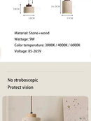 DecorBites™ Yellow Stone LED Pendant Chandelier - Retro Nordic Style