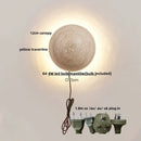 DecorBites™ Yellow Travertine LED Wall Sconce with Nordic Modern Glass Design