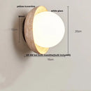 DecorBites™ Yellow Travertine LED Wall Sconce with Nordic Modern Glass Design