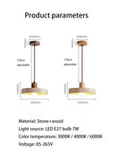 DecorBites™ Yellow Travertine Pendant Light for Kitchen Island