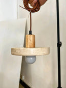 DecorBites™ Yellow Travertine Pendant Light for Kitchen Island