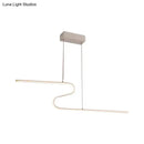 DecorBites™ Z-Shaped Linear Island Light Metallic Pendant with Warm/White LED, for Dining Room and Kitchen, in Black/White